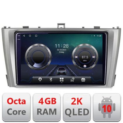 Navigatie Toyota Avensis 2009-2015 C-TY12 Android Octa Core Ecran 2K QLED GPS 4G 4+32GB 360 KIT-TY12+EDT-E409-2K