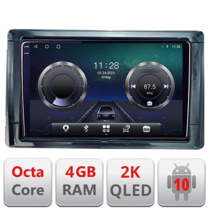 Navigatie Toyota 2DIN C-TY2DIN Android Octa Core Ecran 2K QLED GPS 4G 4+32GB 360 KIT-TY2DIN+EDT-E409-2K