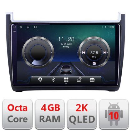 Navigatie VW Polo 2014- C-655 Android Octa Core Ecran 2K QLED GPS 4G 4+32GB 360 KIT-655+EDT-E409-2K