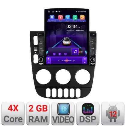 Navigatie Mercedes ML W163 1998-2005 Android radio gps internet quad core 2+32 ecran vertical 9.7" Kit-i20-2012+EDT-E708