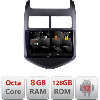 Navigatie Chevrolet Aveo 2010-2013 5960Pro-AVEO10 Android Octa Core Qualcomm 2K Qled 8+128 DTS DSP 360 4G Optical