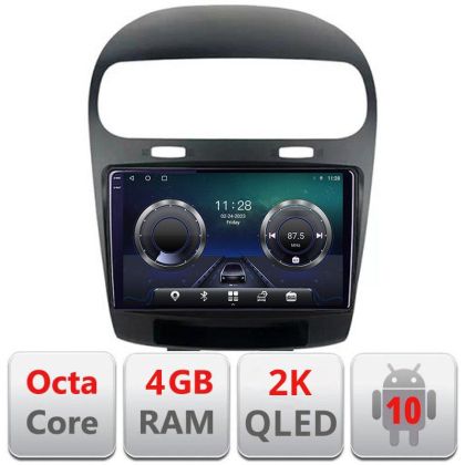 Navigatie Fiat Freemont Dodge Journey 2012-2019 Android Octa Core Ecran 2K QLED GPS 4G 4+32GB 360 KIT-freemont+EDT-E409-2K