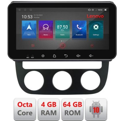 Navigatie VW Golf 5 2004-2010 clima automatica Android radio gps internet Octa Core 4+64 LTE ecran de 10.33' wide KIT-golf5-automatic+EDT-E511-pro