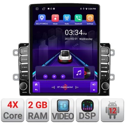 Navigatie Dacia dupa 2012 K-Dacia ecran tip TESLA 9.7" cu Android Radio Bluetooth Internet GPS WIFI 2+32 DSP Quad Core