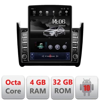 Navigatie VW Polo 2014- G-655 ecran tip TESLA 9.7" cu Android Radio Bluetooth Internet GPS WIFI 4+32GB DSP 4G Octa Cor