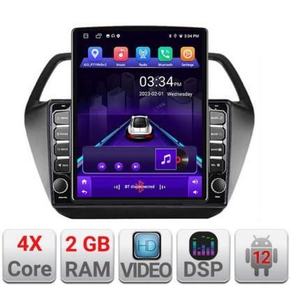 Navigatie Suzuki S-Cross K-337 ecran tip TESLA 9.7" cu Android Radio Bluetooth Internet GPS WIFI 2+32 DSP Quad Core