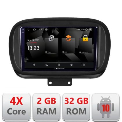 Navigatie Fiat 500 2014- 5230-539 Android Ecran 720P Quad Core 2+32 carplay android auto