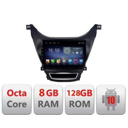 Navigatie HHyundai Elantra 2011-2013 F-092 Octa Core cu Android Radio Bluetooth Internet GPS WIFI DSP 8+128GB 4G