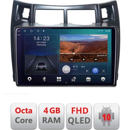 Navigatie Toyota Yaris 2008-2011 B-YARIS08 Android Ecran QLED octa core 4+64 carplay android auto KIT-YARIS08+EDT-E309V3