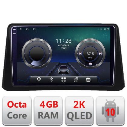 Navigatie Opel Mokka 2012-2016 C-MOKKA1 Android Octa Core Ecran 2K QLED GPS 4G 4+32GB 360 KIT-mokka1+EDT-E409-2K