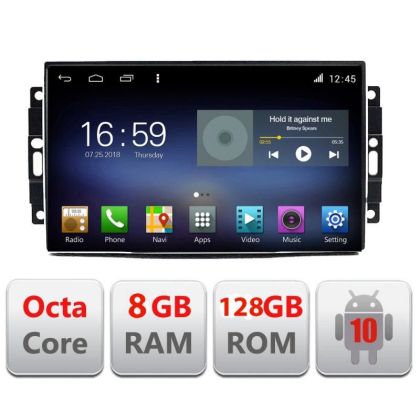 Navigatie CHRYSLER Jeep Manual F-202 Octa Core cu Android Radio Bluetooth Internet GPS WIFI DSP 8+128GB 4G