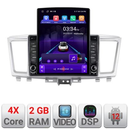 Navigatie Infinity QX60 2014-2020 Android radio gps internet quad core 2+32 ecran vertical 9.7" KIT-qx60+EDT-E708