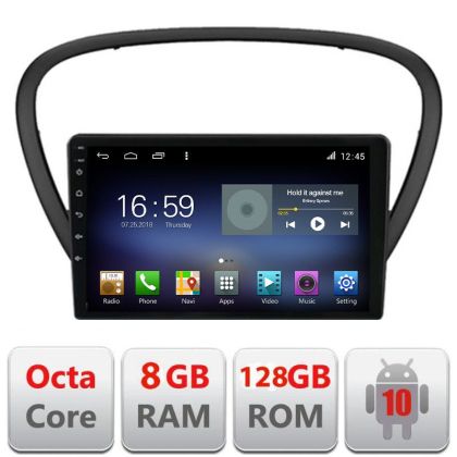 Navigatie Peugeot 607 Android radio gps internet Octa Core 8+128 LTE Kit-607+EDT-E609