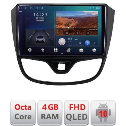 Navigatie Opel Karl 2017- B-karl Android Ecran QLED octa core 4+64 carplay android auto kit-karl+EDT-E310V3