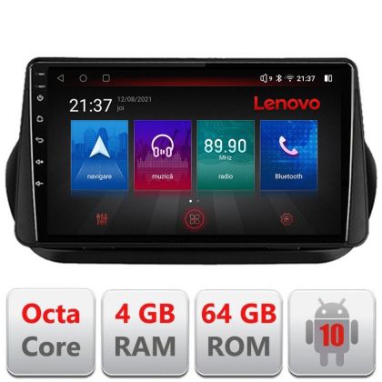 Navigatie Peugeot Bipper, Citroen Nemo, Fiat Qubo 2008-2017 Android radio gps internet Octa Core 4+64 LTE Kit-bipper+EDT-E510-PRO