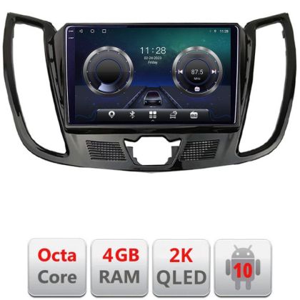 Navigatie Ford Kuga C-MAX Android ecran Qled 2K Octa core 4+32 KIT-362-v2+EDT-E409-2K