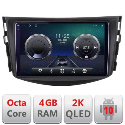 Navigatie Toyota RAV4 C-018 Android Octa Core Ecran 2K QLED GPS 4G 4+32GB 360 KIT-018+EDT-E409-2K