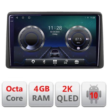 Navigatie Dacia Duster 2018- C-199 Android Octa Core Ecran 2K QLED GPS 4G 4+32GB 360 KIT-199+EDT-E410-2K