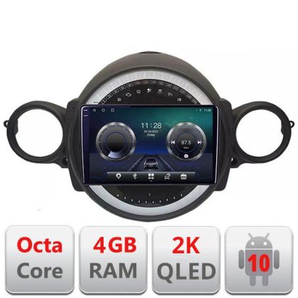 Navigatie Mini 2007-2011 Android Octa Core Ecran 2K QLED GPS 4G 4+32GB 360 KIT-mini-01+EDT-E409-2K