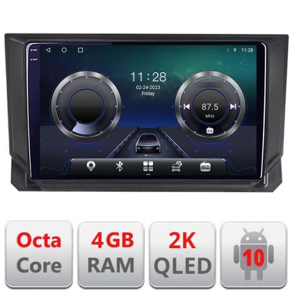 Navigatie Seat Ibiza 2017- C-IBZ Android Octa Core Ecran 2K QLED GPS 4G 4+32GB 360 KIT-IBZ+EDT-E409-2K