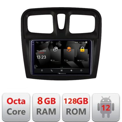 Navigatie Dacia Sandero 2012-2020 var B Android radio gps internet Octa core 8+128 DTS DSP 360 4G Optical