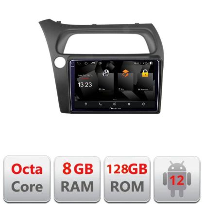 Navigatie Honda Civic Hatchback 2006-2012 5960Pro-hatchback Android Octa Core Qualcomm 2K Qled 8+128 DTS DSP 360 4G Optical