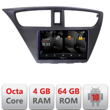 Navigatie Honda Civic 2012-2016 5510-CIVIC Android Octa Core 720p 4+64 DSP 360 camera carplay android auto