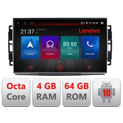 Navigatie Chrysler Jeep E-202 Octa Core cu Android Radio Bluetooth Internet GPS WIFI DSP 4+64GB 4G v2