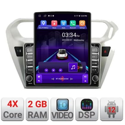 Navigatie Peugeot 301 Citroen K-Elisee K-301 ecran tip TESLA 9.7" cu Android Radio Bluetooth Internet GPS WIFI 2+32 DS v1