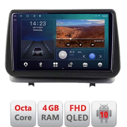 Navigatie Renault Clio 3 2005-2013 B-Clio3 Android Ecran QLED octa core 4+64 carplay android auto kit-clio3+EDT-E309V3