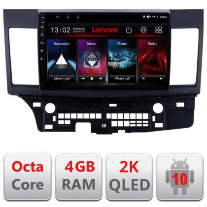 Navigatie Mitsubishi Lancer L-037, Octacore, 4Gb RAM, 64Gb Hdd, 4G, QLED 2K, DSP, Carplay, Bluetooth