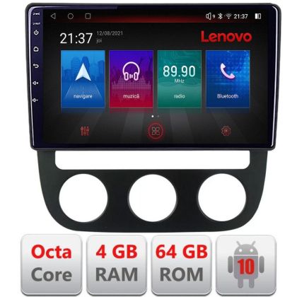 Navigatie VW Golf 5 2004-2010 clima automatica Android radio gps internet Octa Core 4+64 LTE KIT-golf5-automatic+EDT-E509-PRO