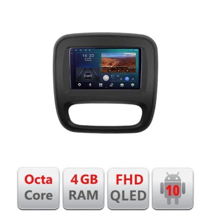 Navigatie Renault Trafic 2014-2017 B-rt09 Android Ecran QLED octa core 4+64 carplay android auto kit-rt09+EDT-E309V3 v2