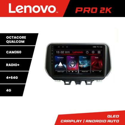 Navigatie Hyundai Tucson 2019 Quad Core Lenovo Kit-1135 8 core QLED 2K 4+64 360 Android Waze USB Navigatie Internet Youtube Radio