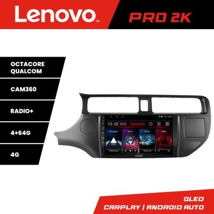 Navigatie Kia Rio 2011-2013 Lenovo Kit-204 8 core QLED 2K 4+64 360 Android Waze USB Navigatie Internet Youtube Radio