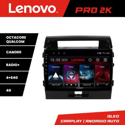 Navigatie Toyota LandCruiser 2008-2015 Lenovo Kit-381 8 core QLED 2K 4+64 360 Android Waze USB Navigatie Internet Youtube Radio