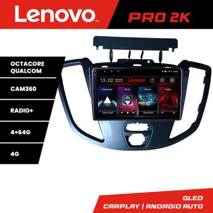 Navigatie Toyota 2DIN Lenovo Kit-TY2DIN 8 core QLED 2K 4+64 360 Android Waze USB Navigatie Internet Youtube Radio