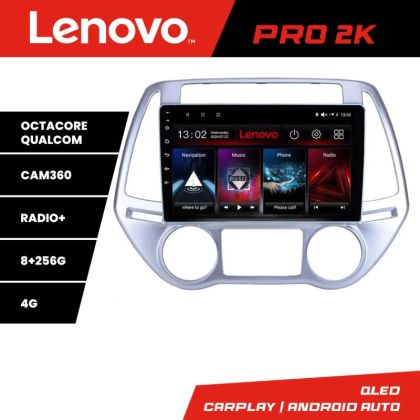 Navigatie Hyundai I30 2009-2012 clima manuala Lenovo Kit-I30AC 8 core QLED 2K 8+256 360 Android Waze USB Navigatie Internet Youtube Radio