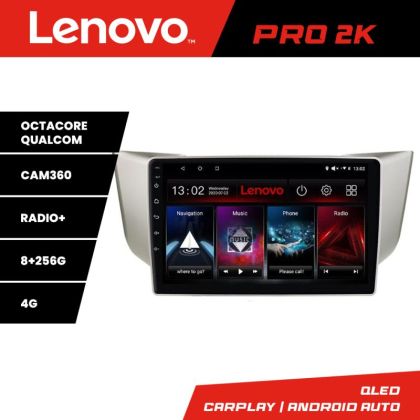 Navigatie Lexus RX 2003-2009 Lenovo Kit- rx-03 8 core QLED 2K 8+256 360 Android Waze USB Navigatie Internet Youtube Radio