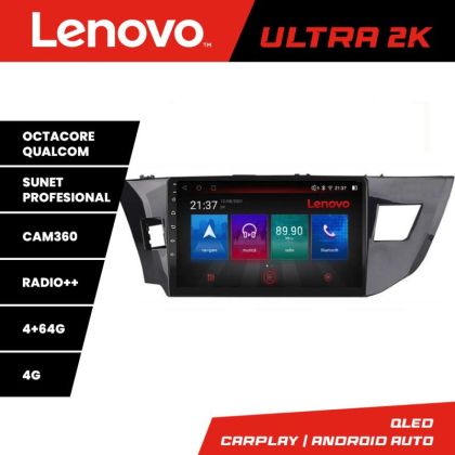 Navigatie Toyota Corolla 2013-2017 Lenovo Kit-470 8 core QLED Qualcomm 4+64 360 Android Waze USB Navigatie Internet Youtube Radio