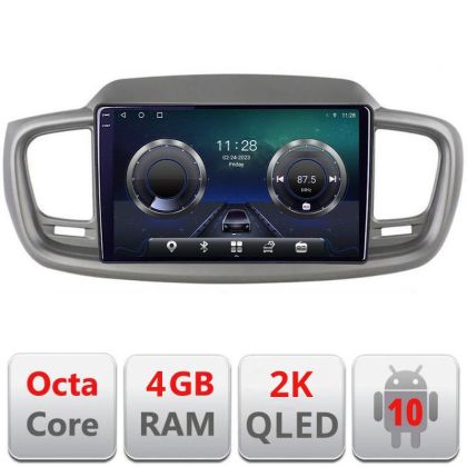 Navigatie KIA Sorento 2015-2018 Manual C-6528 Android Octa Core Ecran 2K QLED GPS 4G 4+32GB 360 KIT-6528+EDT-E410-2K