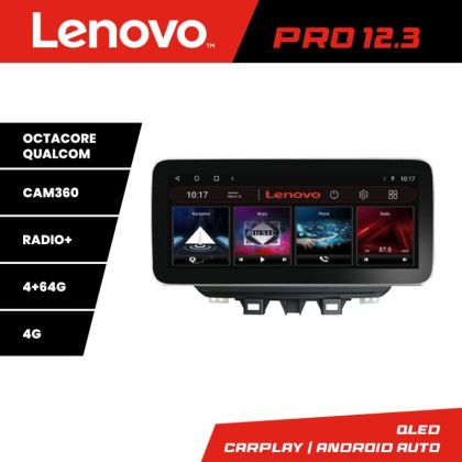 Navigatie Hyundai Tucson 2019 Lenovo PRO 4+64 12.3 inch qled android 4G DSP gps internet  Kit-1135