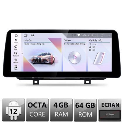 Navigatie BMW Seria 2 F22 F45 2012-2015 EVO Android ecran 12.3" 4+64 4G BT