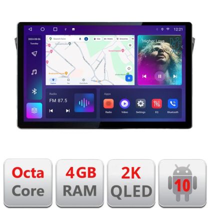 Navigatie dedicata Fiat 500 2015-2021 N-500new Edonav ecran 13" 2K 8 si 128 Android Waze USB Navigatie 4G 360 Toslink Youtube Radi