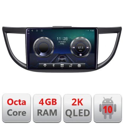 Navigatie Honda CR-V 2012-2016 C-469 Android Octa Core Ecran 2K QLED GPS 4G 4+32GB 360 KIT-469+EDT-E410-2K