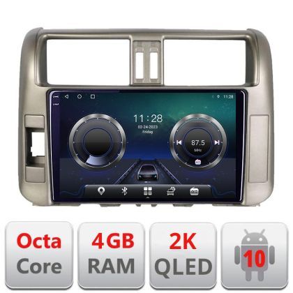 Navigatie Toyota Prado 2010-2013 C-347 Android Octa Core Ecran 2K QLED GPS 4G 4+32GB 360 KIT-347+EDT-E410-2K