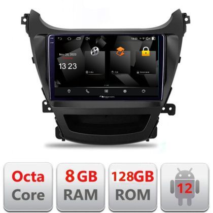 Navigatie HHyundai Elantra 2013-2015 5960Pro-359 Android Octa Core Qualcomm 2K Qled 8+128 DTS DSP 360 4G Optical