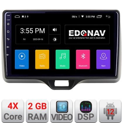 Navigatie Toyota Yaris 2020- Android radio gps internet 2+32 kit-yaris2020+EDT-E210