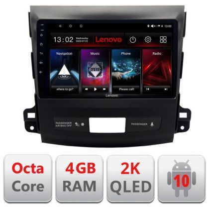 Navigatie Mitsubishi Outlander 2010 L-056, Octacore, 4Gb RAM, 64Gb Hdd, 4G, QLED 2K, DSP, Carplay, Bluetooth