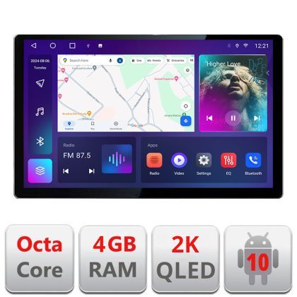 Navigatie dedicata Dacia Duster dupa 2019 N-199 Edonav ecran 13" 2K 8 si 128 Android Waze USB Navigatie 4G 360 Toslink Youtube Radio V1